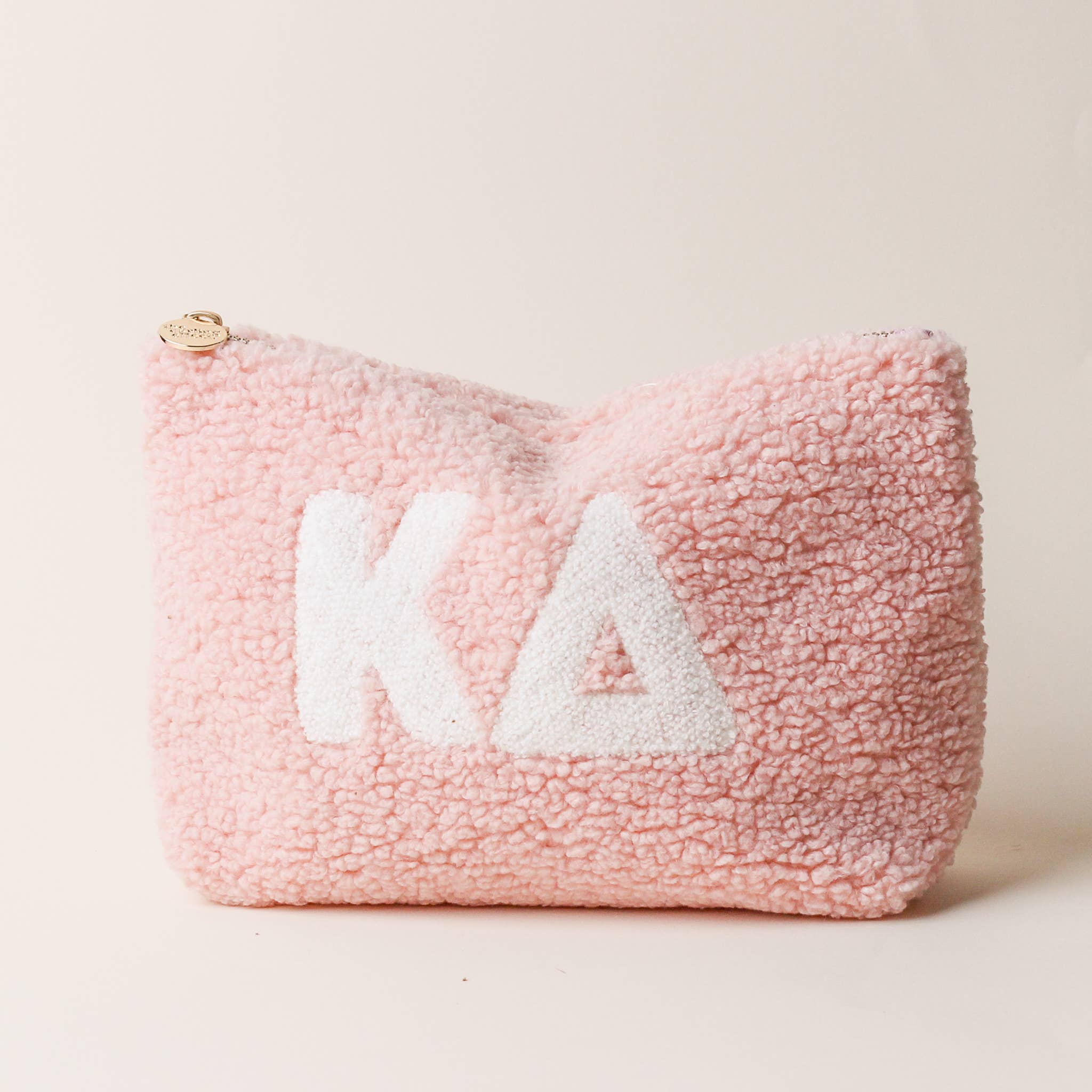 The Darling Effect - Wholesale Pouch - Women's - SORORITY SALE - Greek Letter Teddy Pouch - Blush11