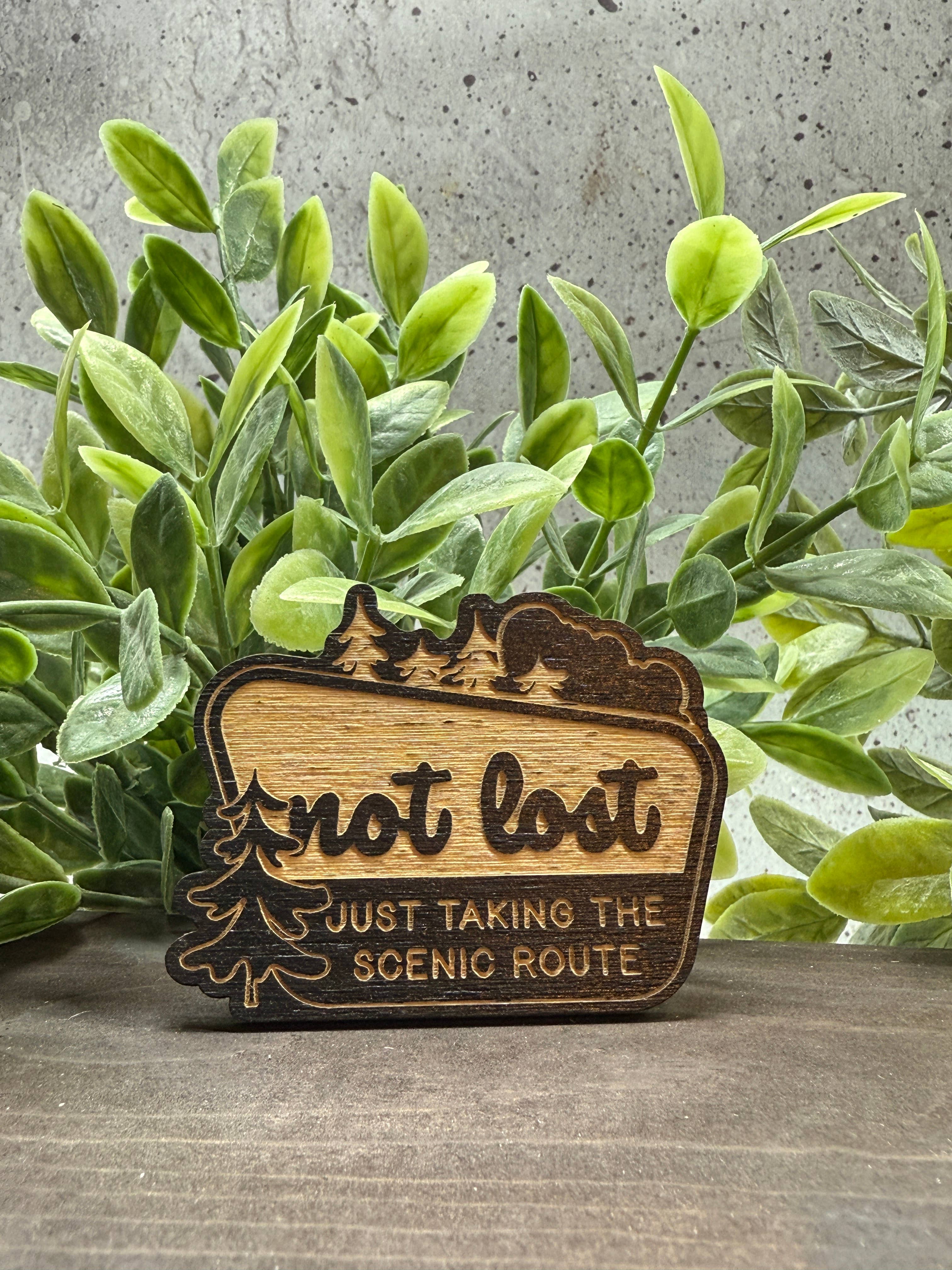 Blaze Design Co. - Wholesale Magnet - Scenic Route Wood Magnet