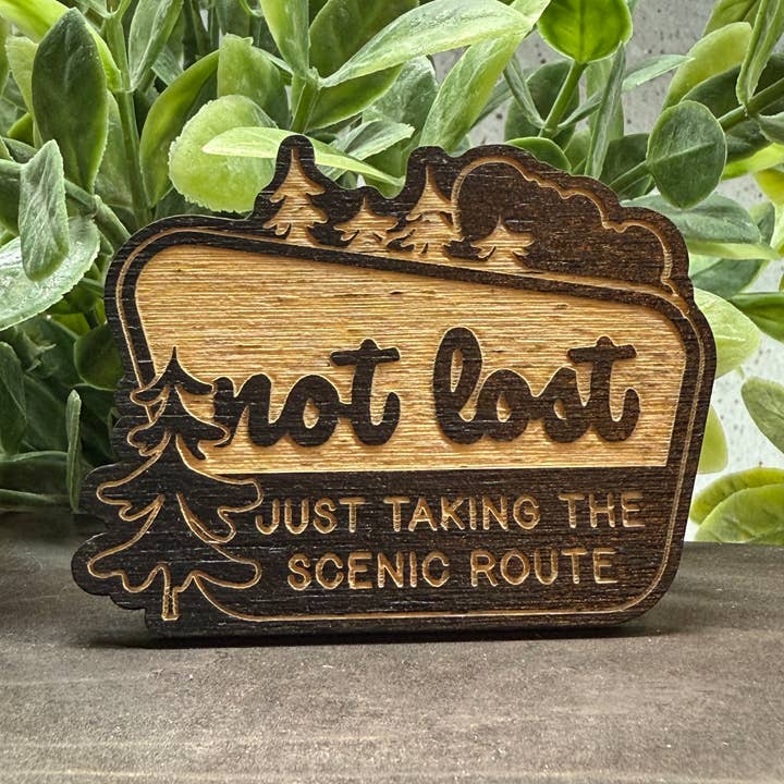 Blaze Design Co. - Wholesale Magnet - Scenic Route Wood Magnet0