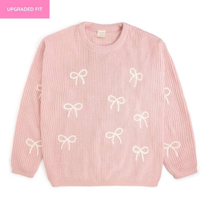 Pull Femme Tricoté avec Nœuds Partout - Maman et Moi pour la vente par Sweet Wink