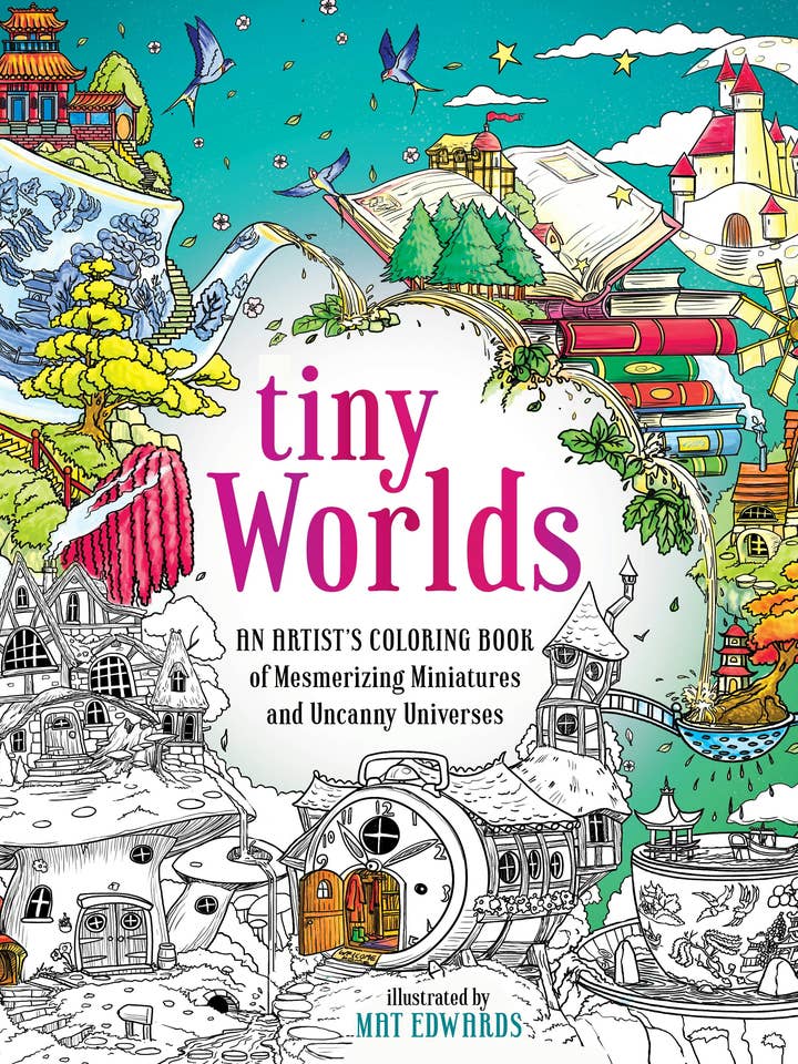 Tiny Worlds: An Artist's Coloring Book Of Miniatures for wholesale by Macmillan Publishers