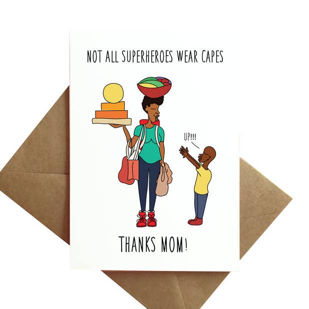 Not All Superheroes Wear Capes Card for wholesale by By Ms James