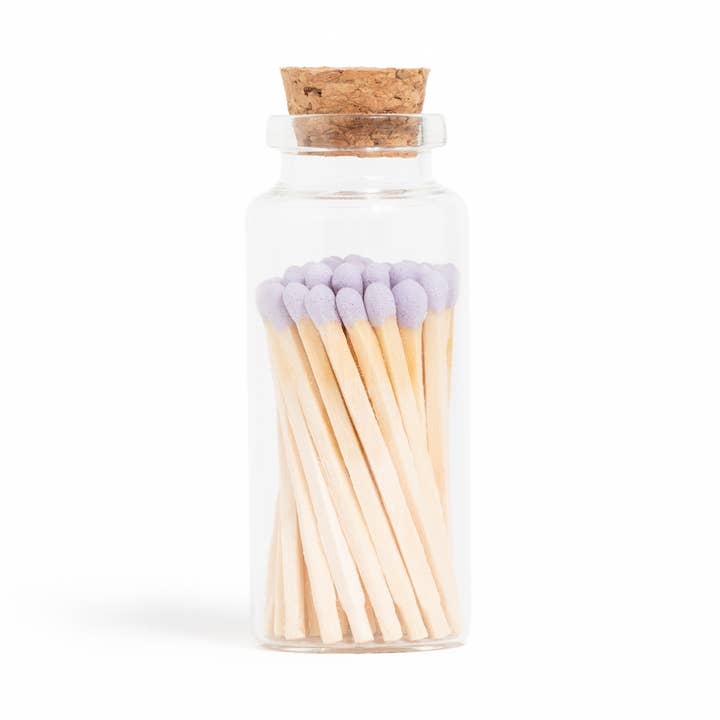 Fiammiferi alla Lavanda in Fiala di Sughero Media per la vendita all'ingrosso da parte di Enlighten the Occasion