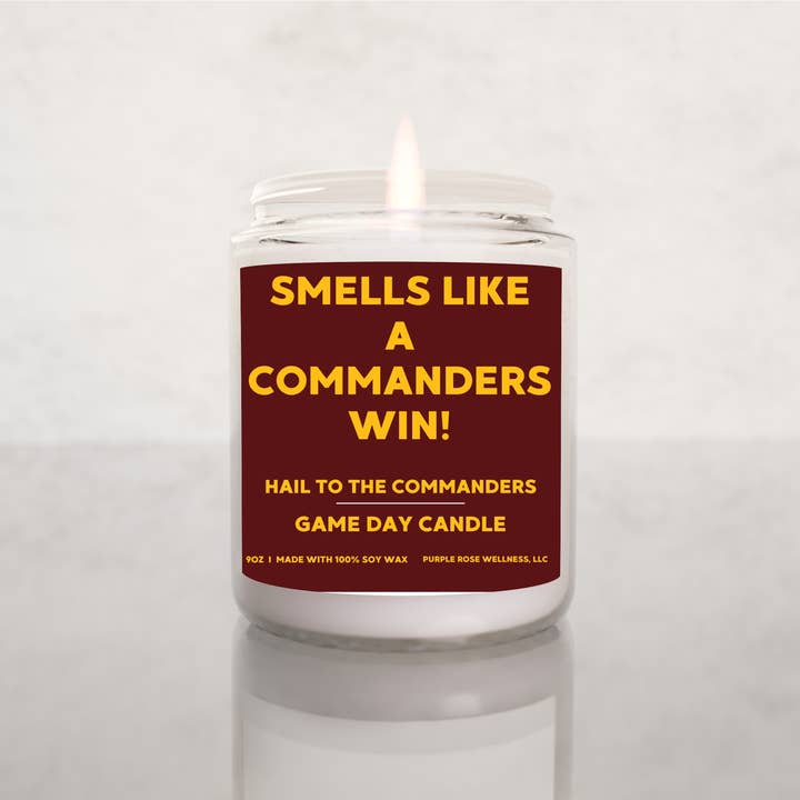 Purple Rose Wellness, LLC - Wholesale Jar/Filled Candle - Commanders Football Candle
