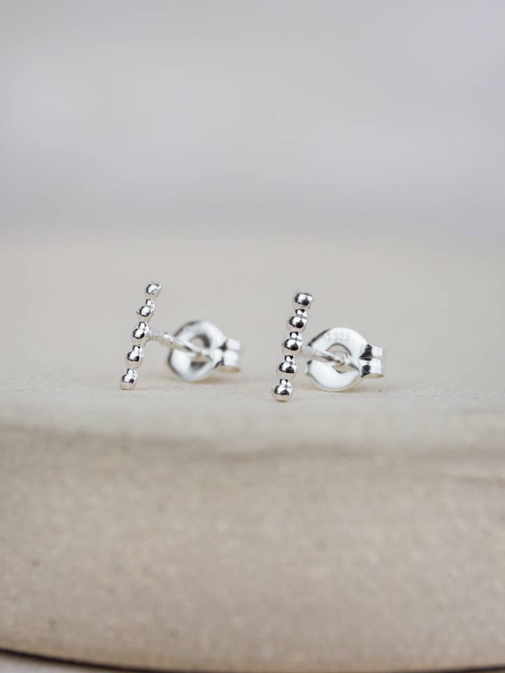 Sterling Silver Mini Studs - Dotty Stick for wholesale by Lucy Kemp Jewellery