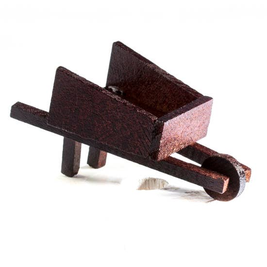 Factory Direct Craft - Wholesale Doll Accessory Kit - Kids - 2" Miniature Wooden Wheelbarrow