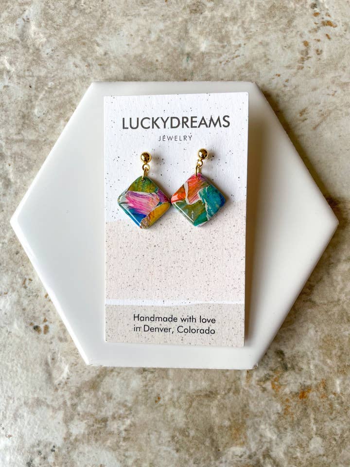 Clay Earrings- The Stevie- Hypoallergenic- Lightweight - Handmade- Statement Jewelry26 for wholesale by LuckyDreams