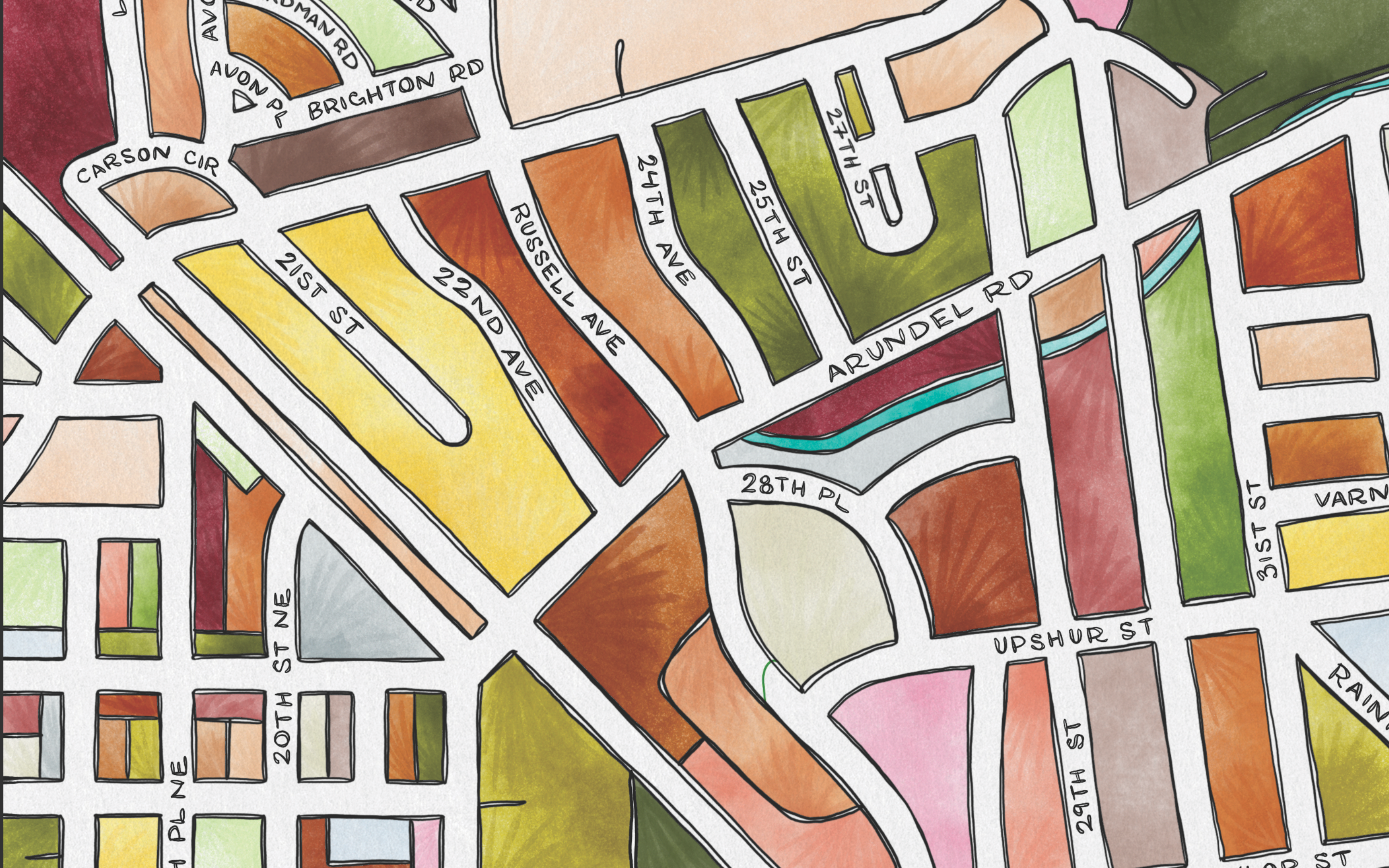 Terratorie Maps + Goods - Wholesale Everyday Greeting Card - Mount Rainier Map Art Greeting Card1