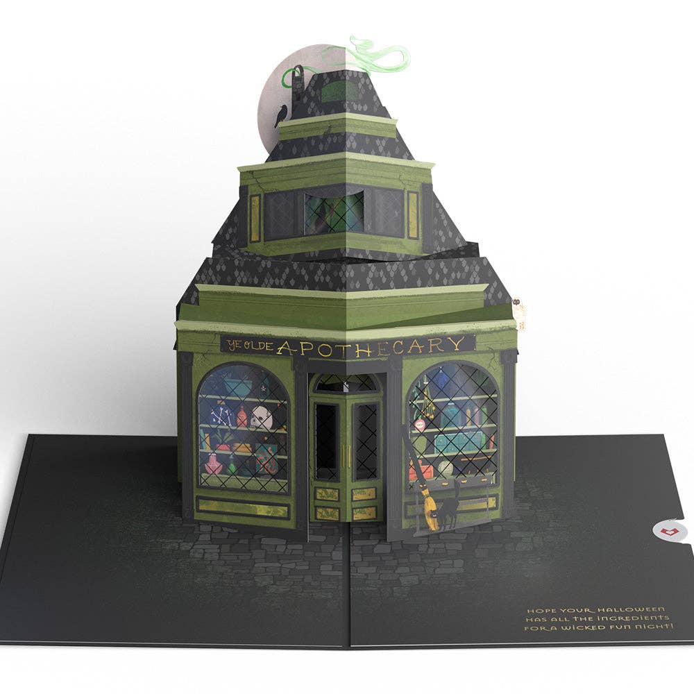 Lovepop Cards - Wholesale Halloween Card - Halloween Apothecary Pop-Up Card 5x7"5