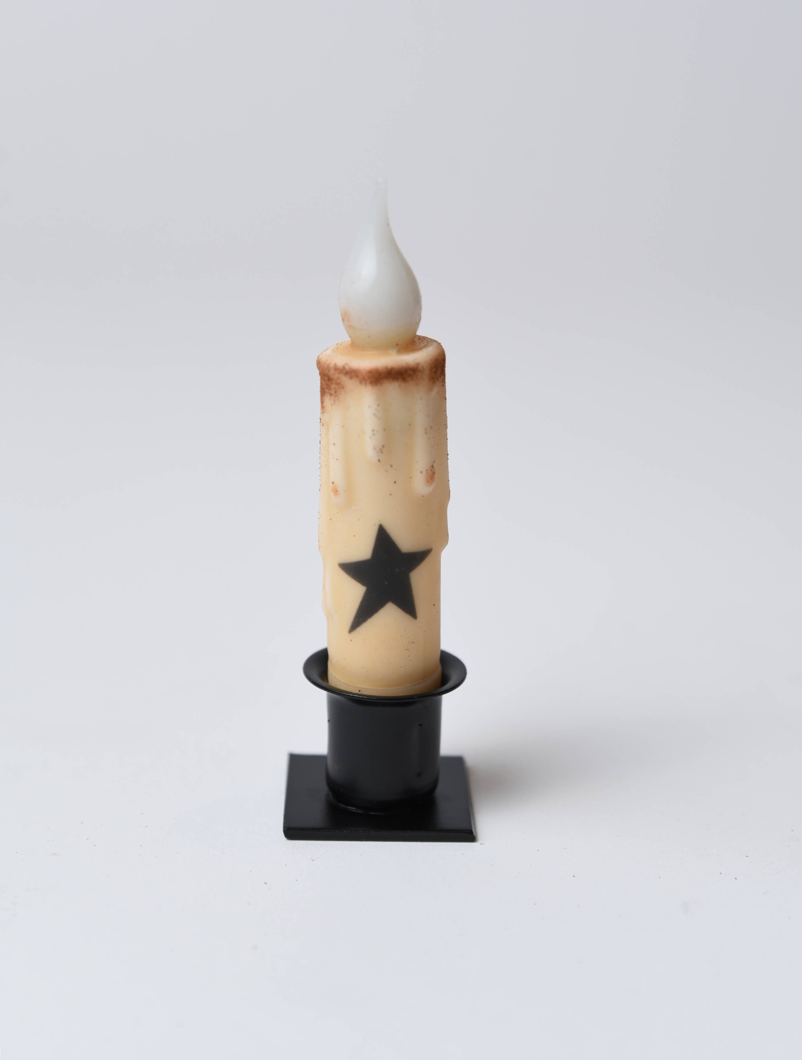 LMS Wholesale - Wholesale Flameless Candle - Black Star LED Timer Taper Candle2