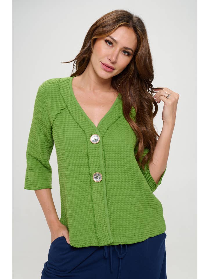 Focus Fashion - Wholesale Jacket - Women's - Feather Waffle Jacket-Style C686