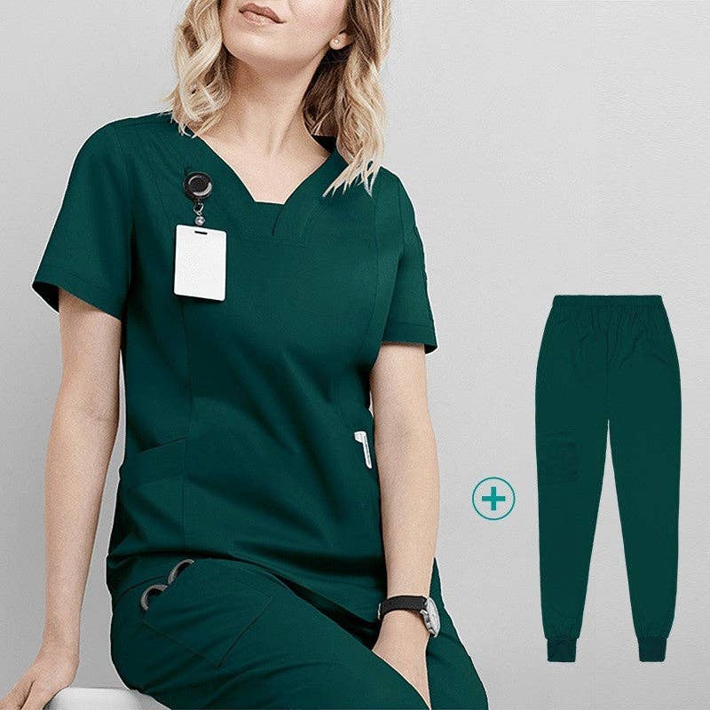FurDecoration - Wholesale Healthcare Uniform - Women's - Short Sleeve Straight Leg Scrub Suit6
