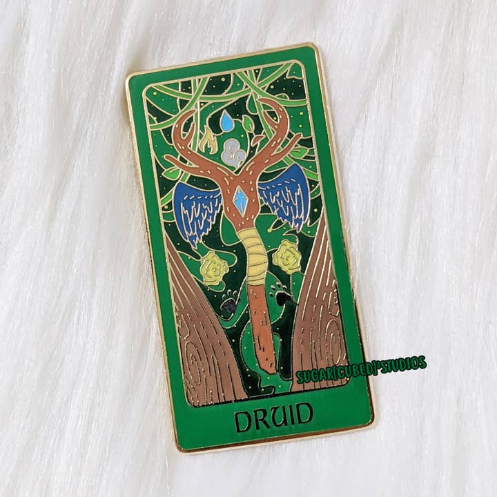 El Druida - Serie de Pines de Esmalte de Tarot de Clases de DnD para venta al por mayor de Sugar Cubed Studios