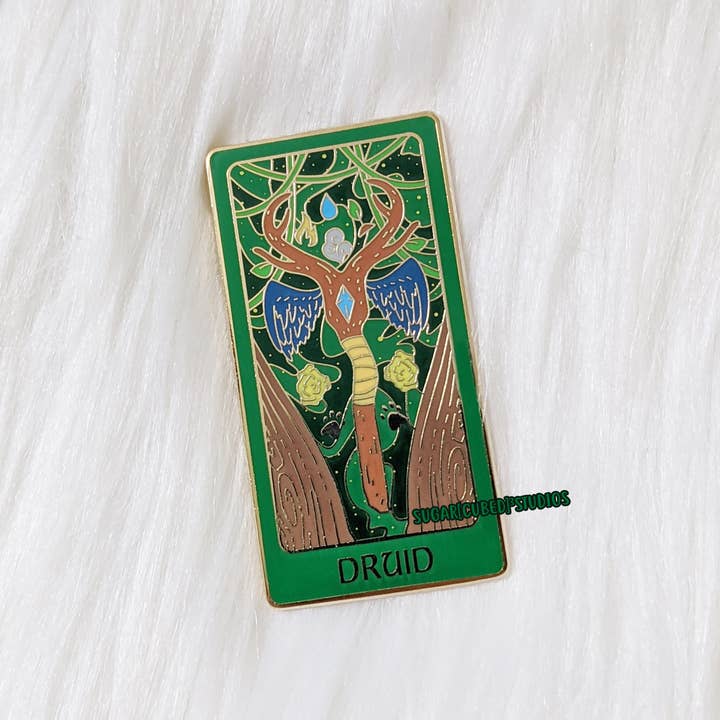 Der Druide - DnD-Klasse Tarot Emaille-Pin-Serie für den Großhandel von Sugar Cubed Studios