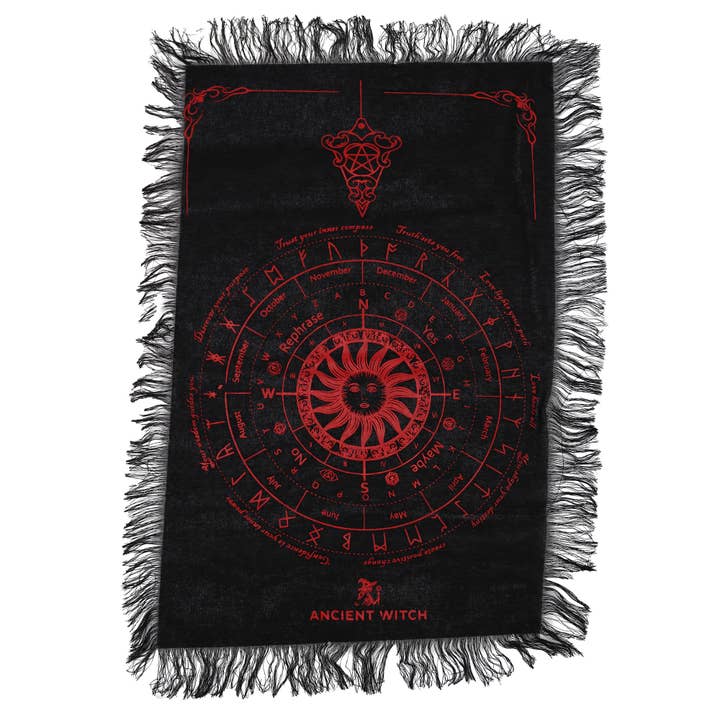 Ancient Wisdom - Wholesale Tablecloth - Ancient Witch Pendulum Divination Cloth15