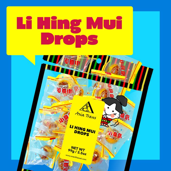Li Hing Mui Drops for wholesale by Snack Hawaii