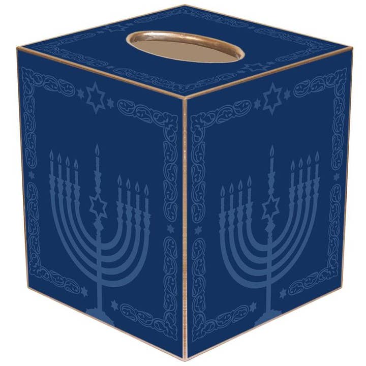 Menorah Blue Tissue Box Capa por atacado de Marye-Kelley