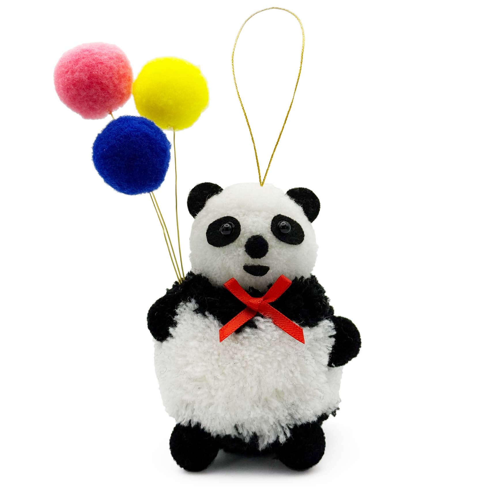 Lucky Horse Press - Wholesale Ornament - Panda with Balloons Pom Pom Ornament0