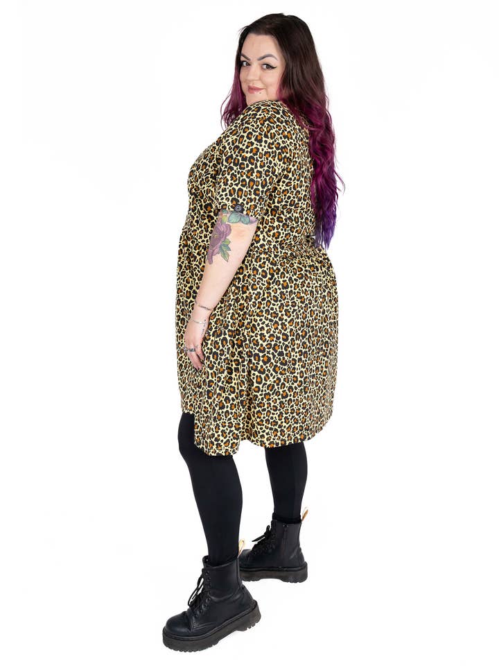 Rebel Romance - Wholesale Dress – Women's - Rebel Romance Classic Leopard Stretch Smock Dress20