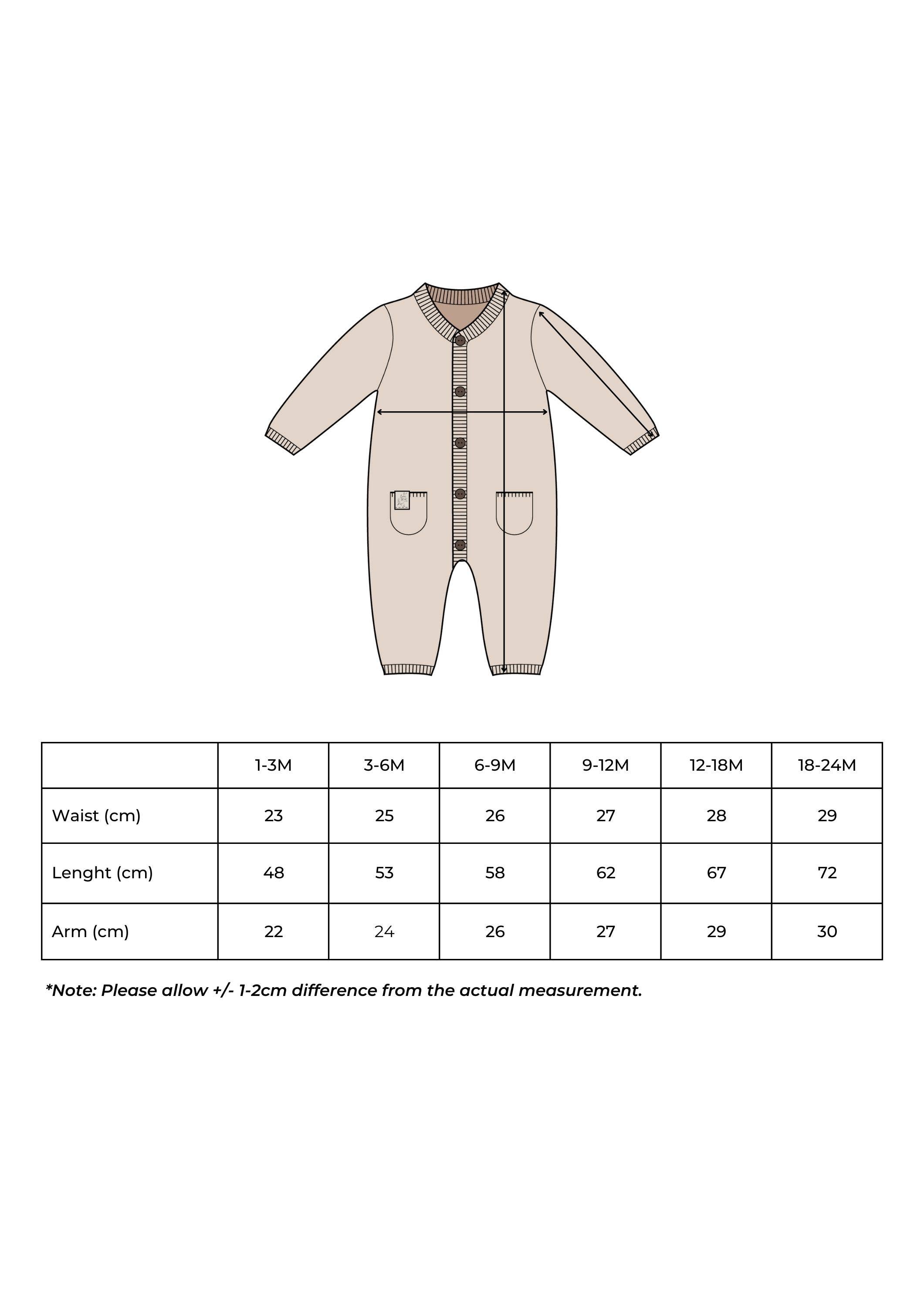 Eli & Nev (we cover U.S. import duties) - Wholesale Jumpsuit - Baby - Baby / Toddler Beige Knit Jumpsuit 100% Cotton 4