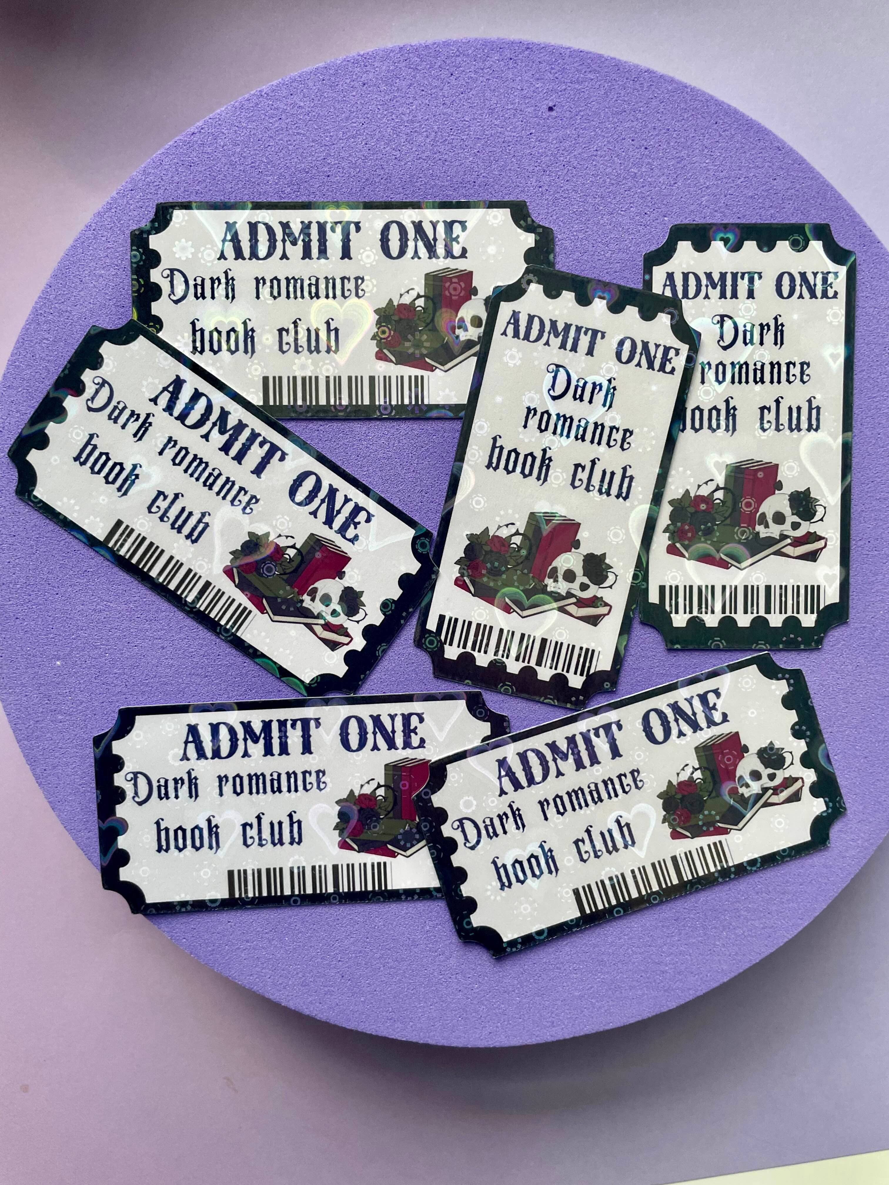 Motleyboo - Wholesale Sticker - Dark romance book club ticket die cut sticker3
