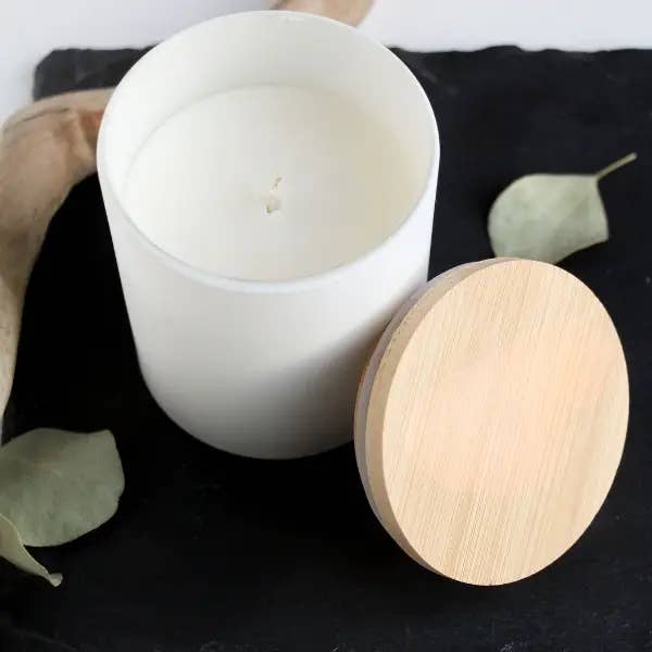 Wholesale Candles - Wholesale Jar/Filled Candle - 8 oz Wholesale Matte White Candles | Spring Scents0