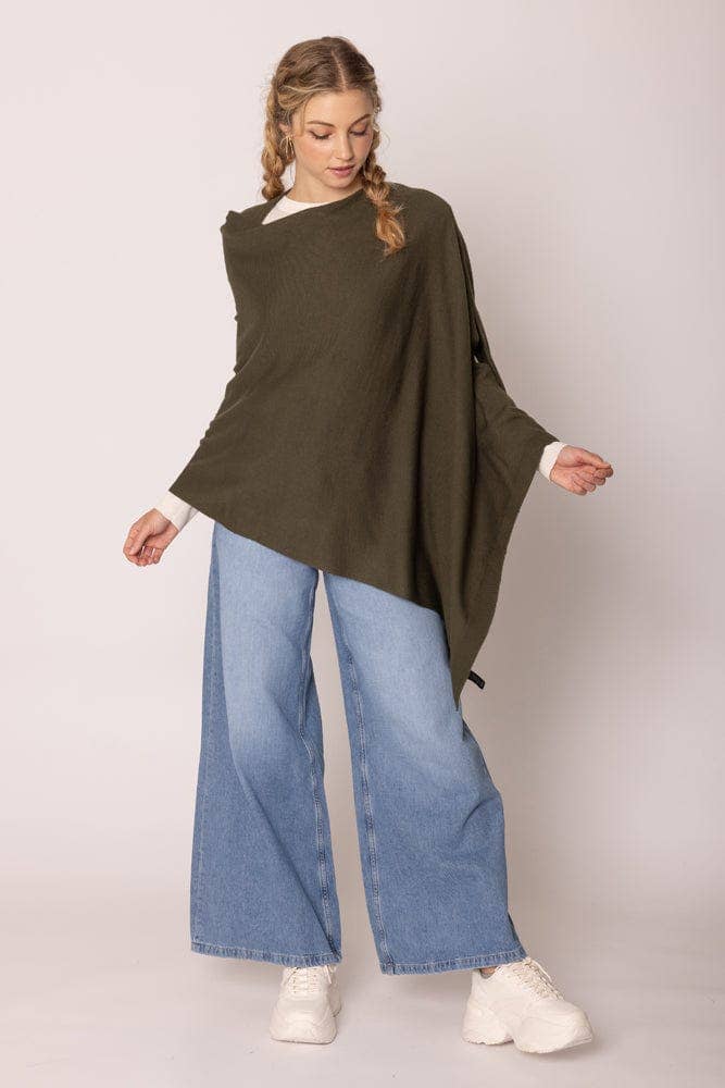 MiMi Wholesale - Wholesale Poncho - Women's - CCP320056 Juney Soft Classic Knit Poncho Ruana5