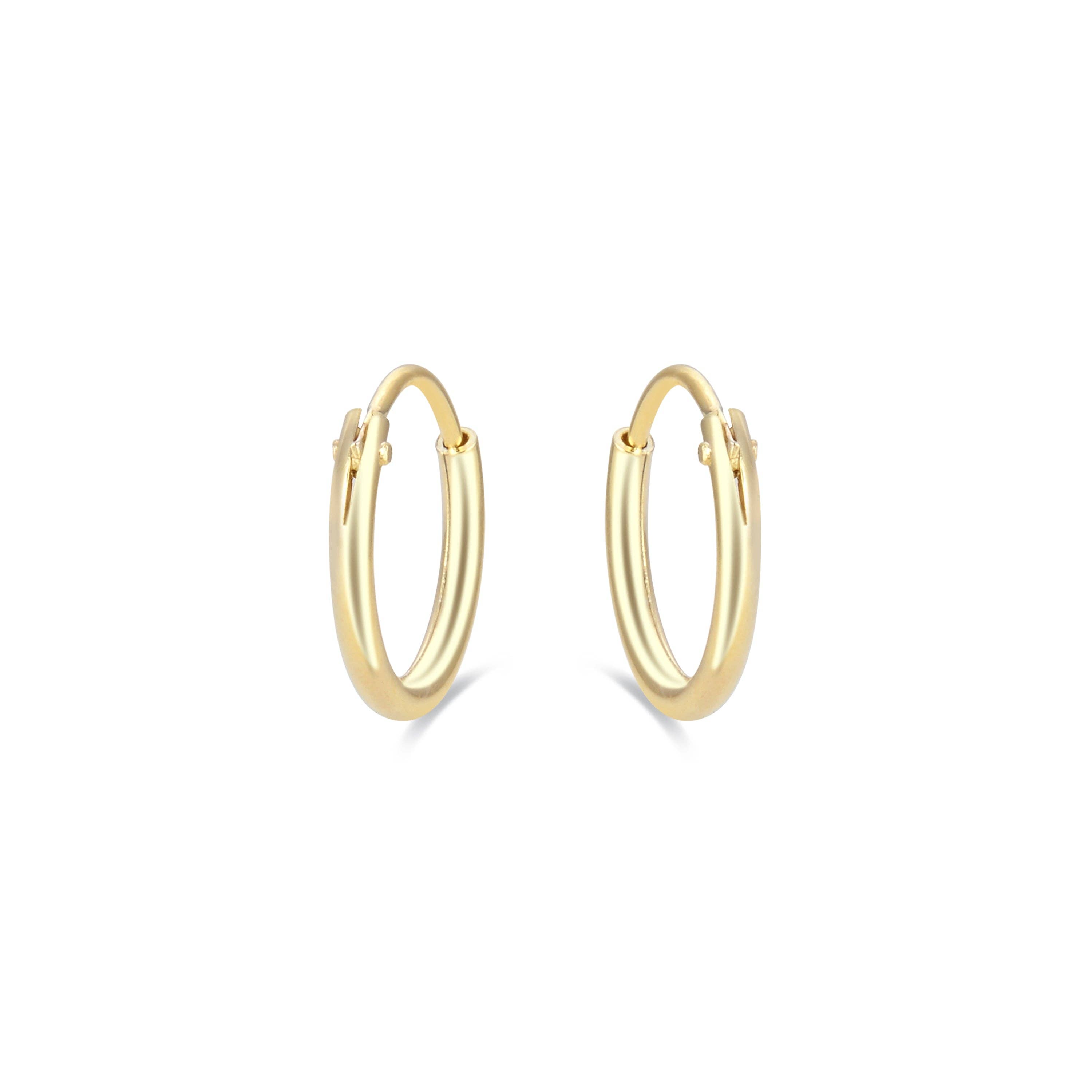 Luxenter - Wholesale Hoop Earrings - Pendientes Luxenter de Plata de Ley 925 acabados en oro amarillo de 18K - Essential1