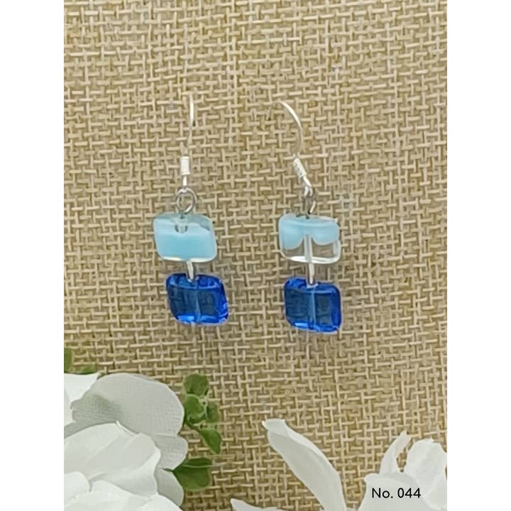 perleperle - Wholesale Dangle Earrings - Earrings glass beads, classic cushion shape, Anna13