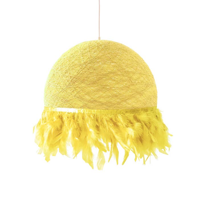 Geometrik Design – Pedra de parede por atacado – Luminária pendente com penas marrons HALF FEATHERS, design nórdico5