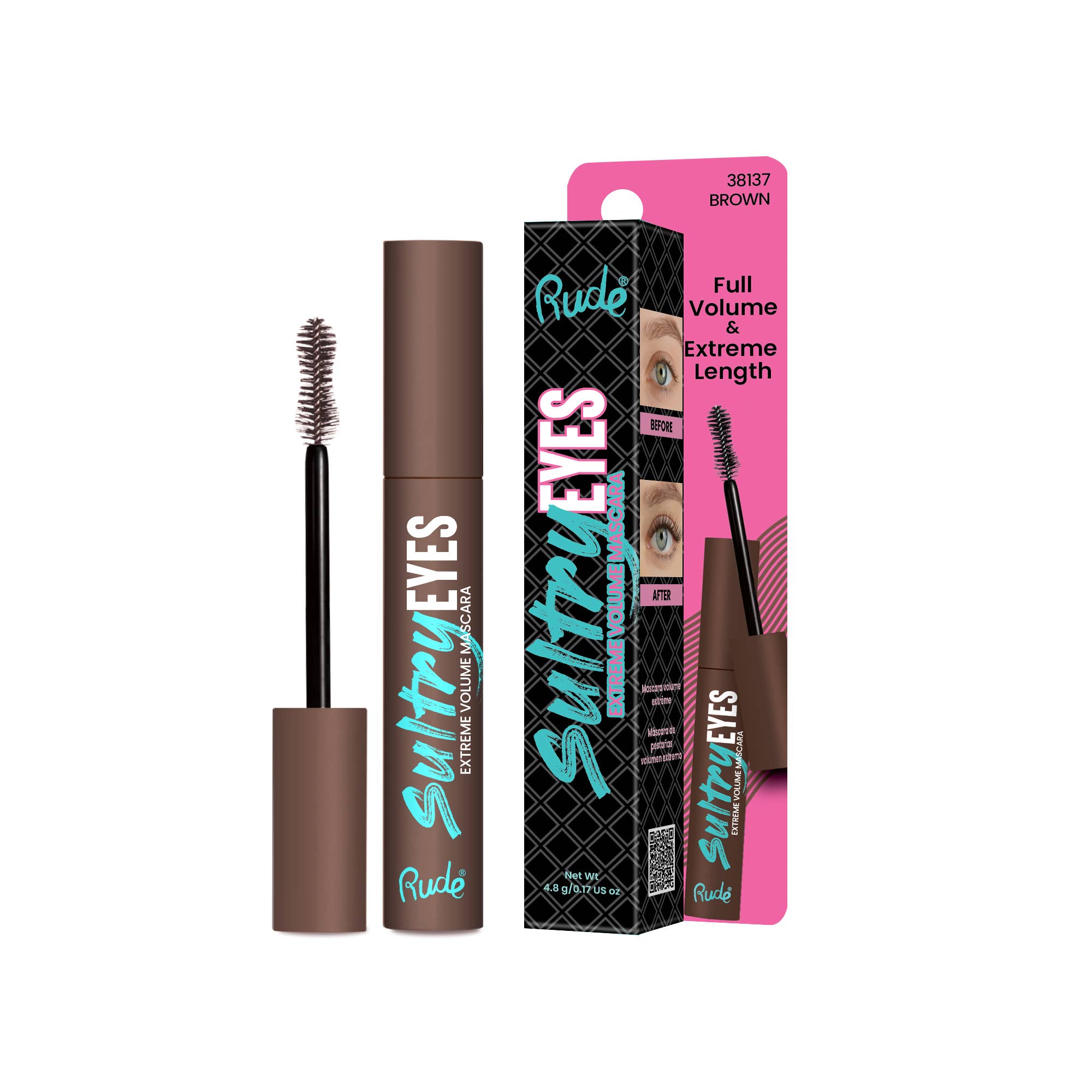 Rude Cosmetics - Wholesale Mascara - Sultry Eyes - Extreme Full Volume Mascara3