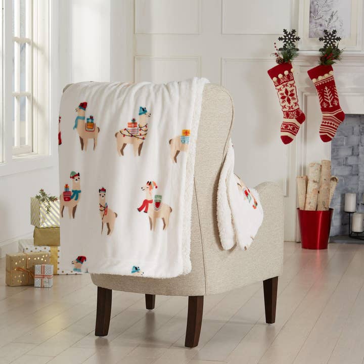 BH Collective - Wholesale Throw Blanket - Throw Blanket - Holiday Printed Sherpa - Esmay Collection47
