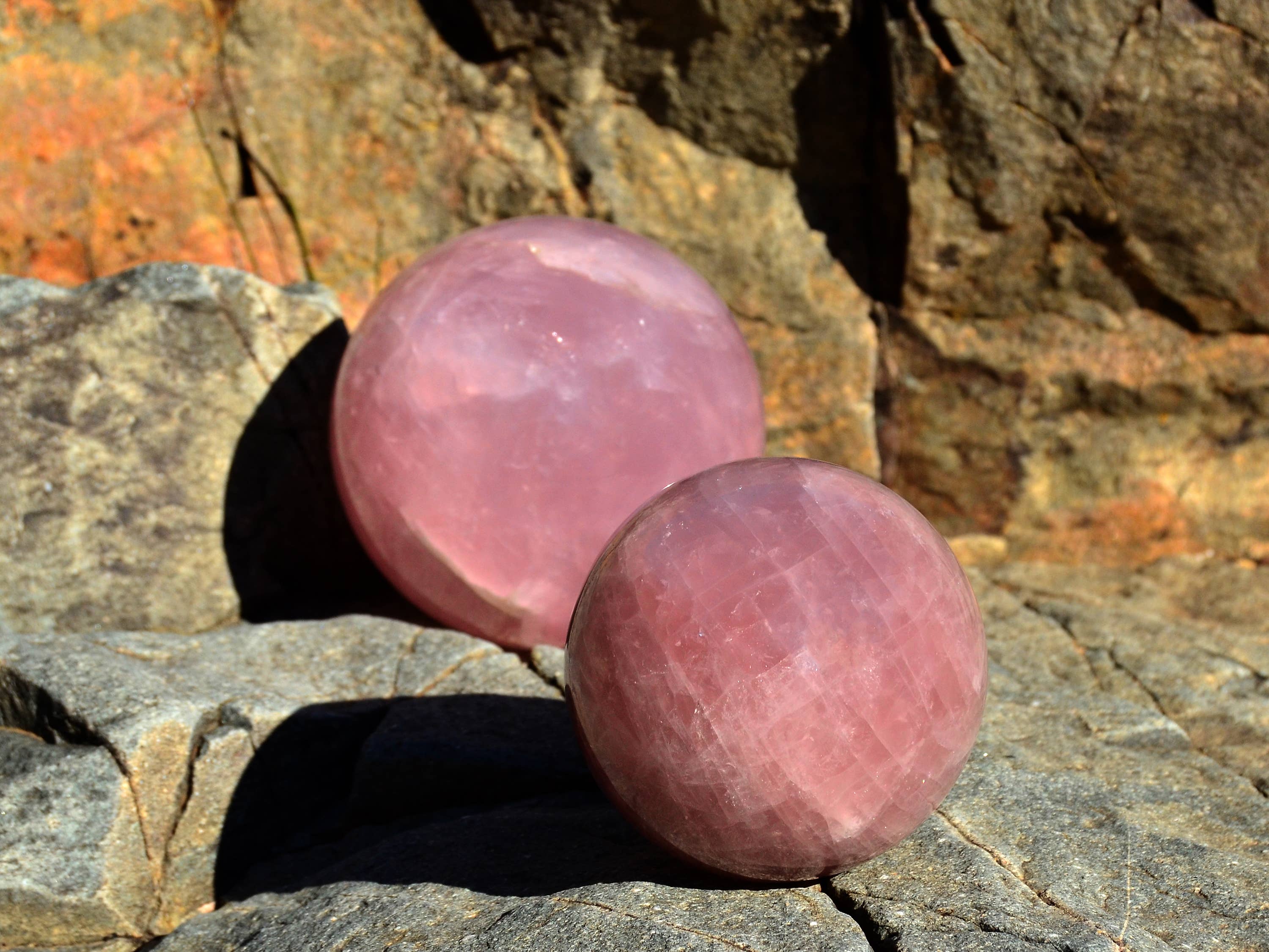 Kaia & Crystals - Wholesale Spiritual Stone/Crystal - XL Rose Quartz Sphere Crystal (70mm - 110mm)9