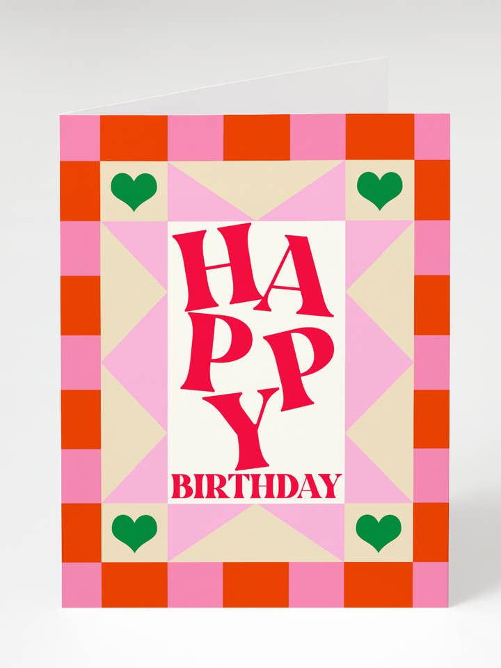 Birthday Quilt Greeting Card for wholesale by Bon Femmes