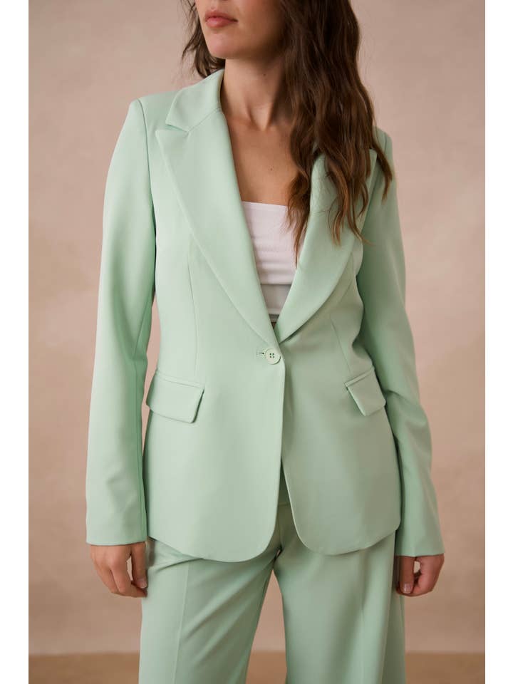 Attentif Paris - Vendita all'ingrosso Giacca elegante - Donna - Giacca aderente con bottone singolo, semplice - Collezione Timeless13