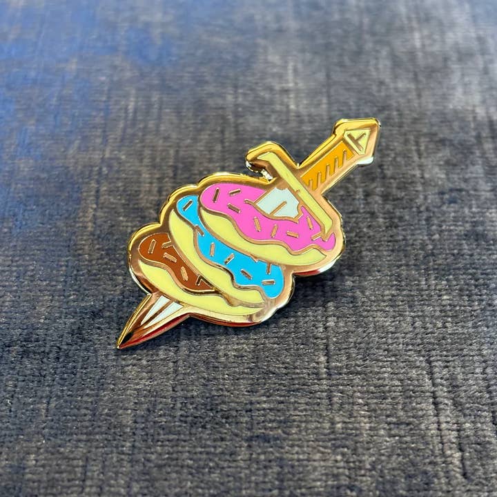 Donut Dagger Pin for wholesale by Dodecadonuts