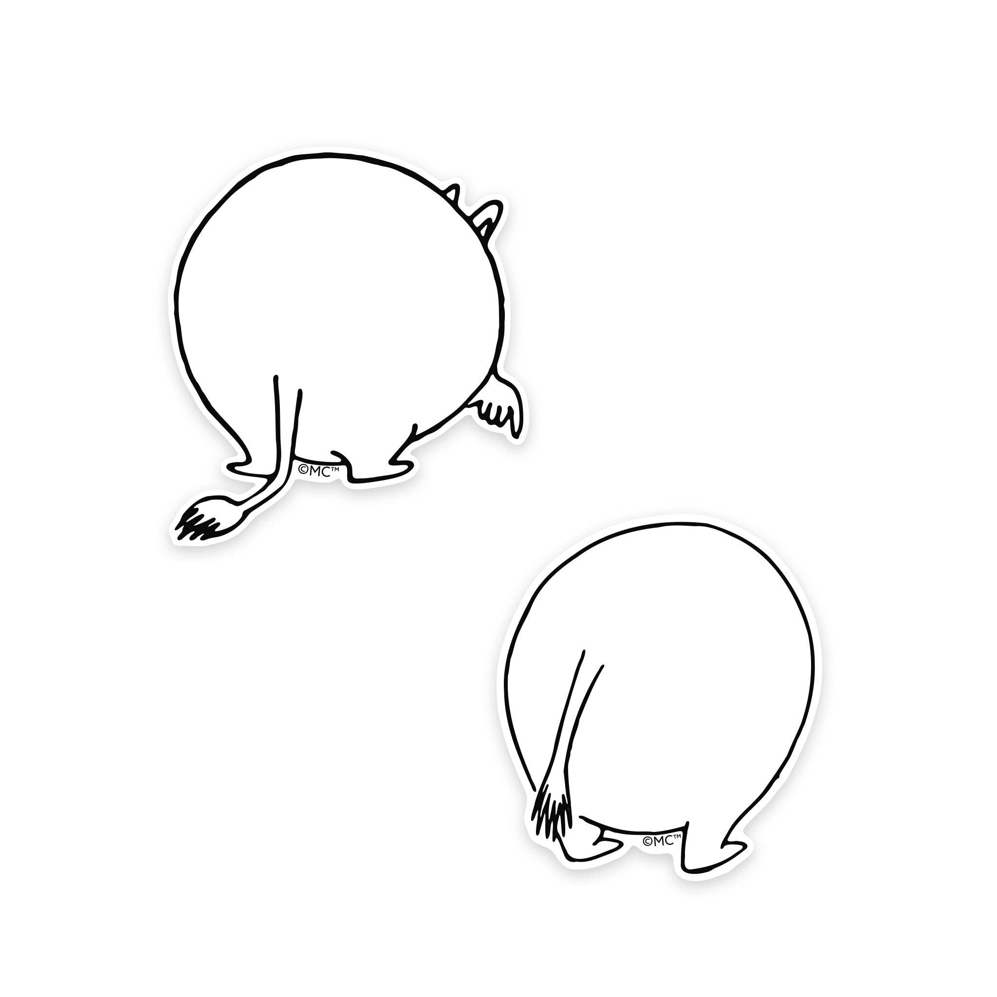 Nordicbuddies - Wholesale Sticker - Moomintroll Butt XL-Sticker Combo2