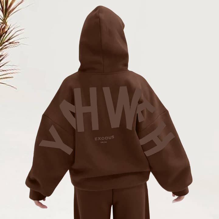 Rosa Clothing - Wholesale Hoodie - Women's - YAHWEH Printed Oversized Hooded Sweatshirt4