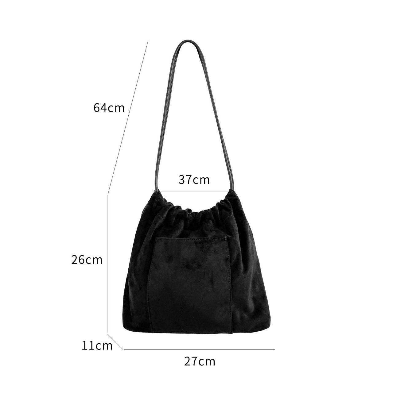 Little Light - Wholesale Shoulder Bag - Women's - Stella Soft Suede Gather Bucket Bag7