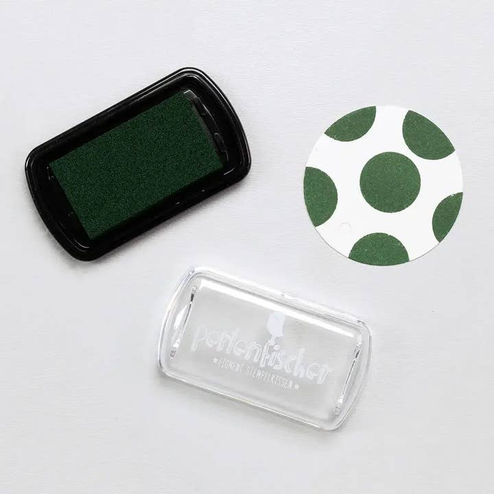Perlenfischer – Großhandel Gummi-/Dekostempel – 6x Stempelkissen | Tanne mini1