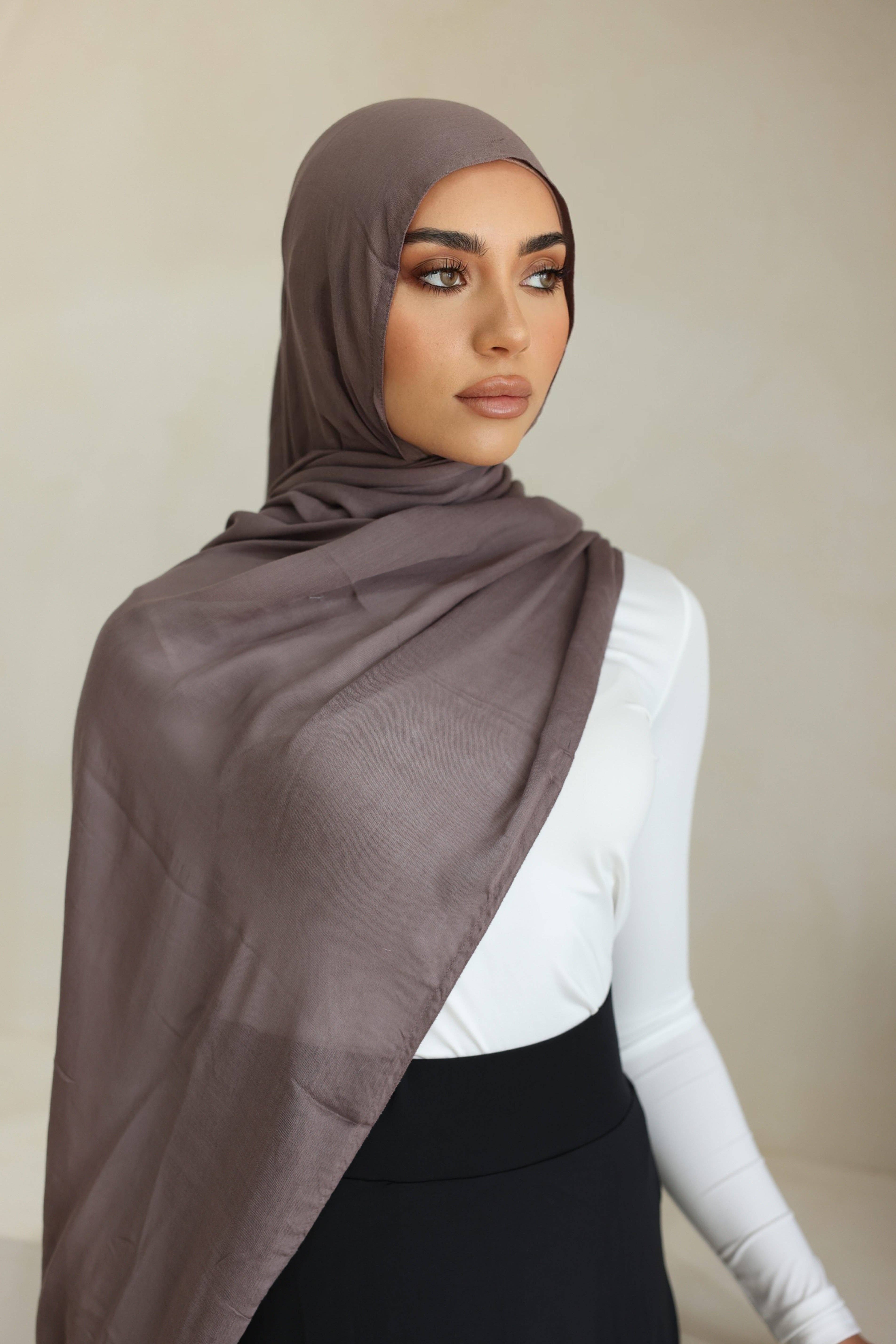 Mod Squad - Vente Hijabs – femme - Hijab Luxe double couture en tissu minéral0
