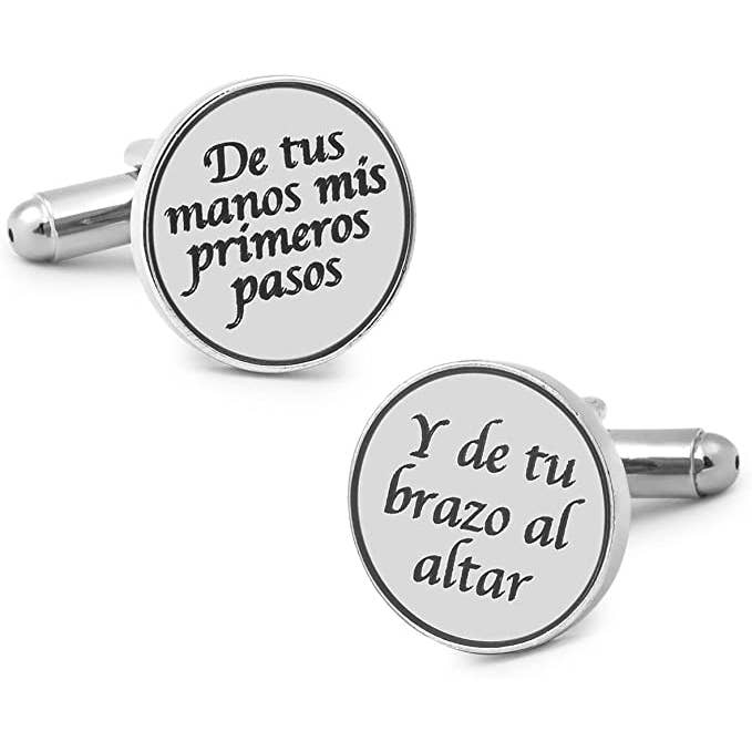 Cufflinks for Wedding, Gift for Father of the Bride-Silver for wholesale by Beclosetoyou