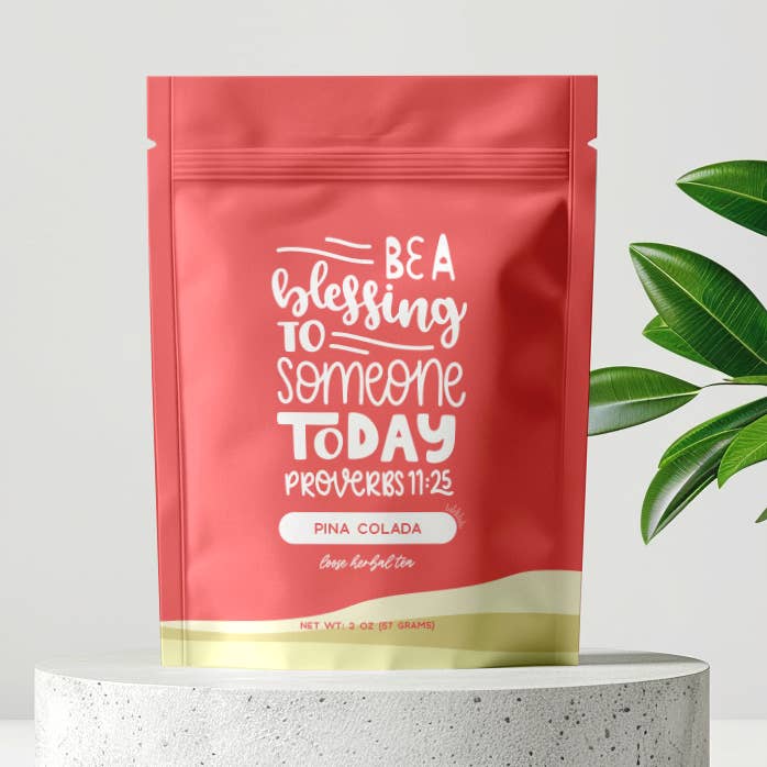 Little Prayer Tea Company - Wholesale Loose Tea - Bible Verse Pina Colada Herbal Tea - Tropical, Caffeine-Free