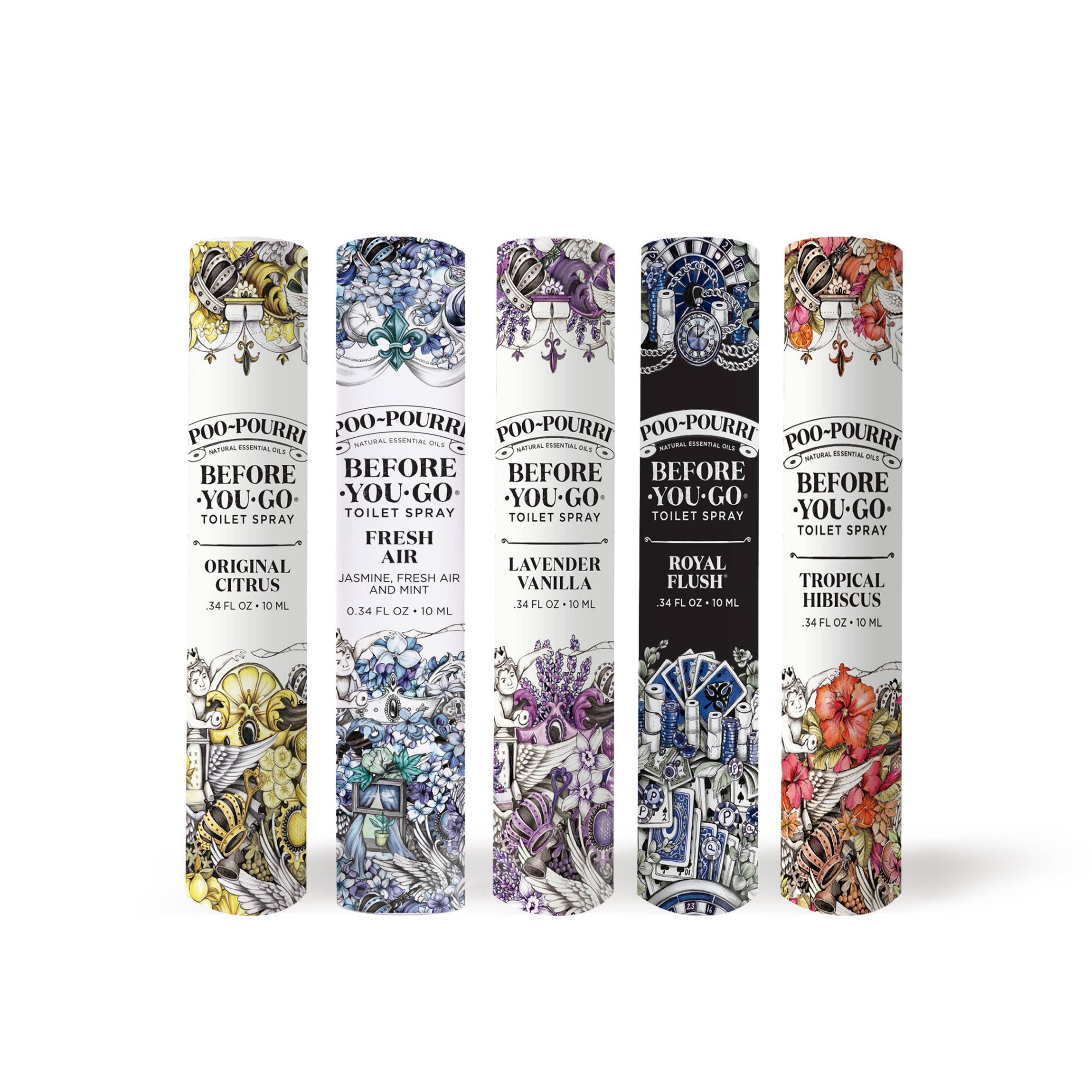 ~Pourri - Wholesale Toilet Spray - Poo~Pourri On-The-Go Bundle 10mL Travel Size, 60 units