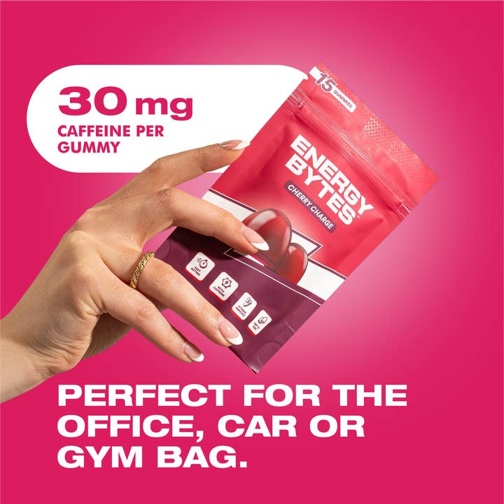 Energy Bytes - Wholesale Oral supplement/vitamin - Energy Bytes Caffeine Gummies | Cherry Charge | 1-Pack6