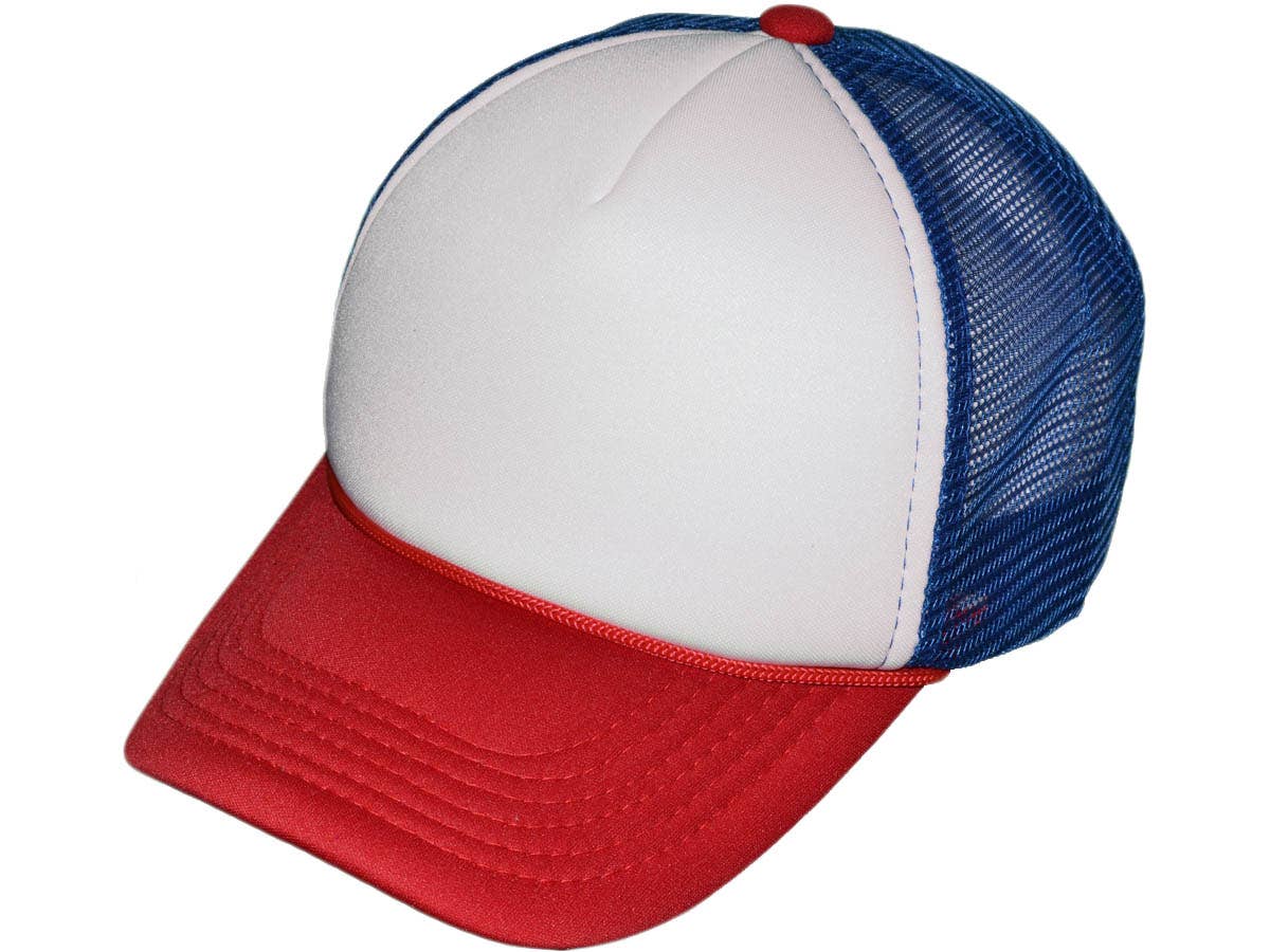 Buck Wholesale – Großhandel Trucker-Cap – Unisex – Buck Wholesale Schlichte Schaumstoff-Trucker-Caps mit Netzrückseite, mittleres Profil (44 Farben)44