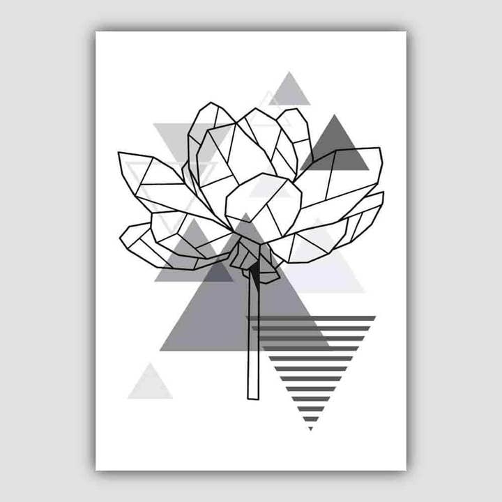 Abstraktes geometrisches skandinavisches mono-graues Poster für den Großhandel von Artze Wall Art