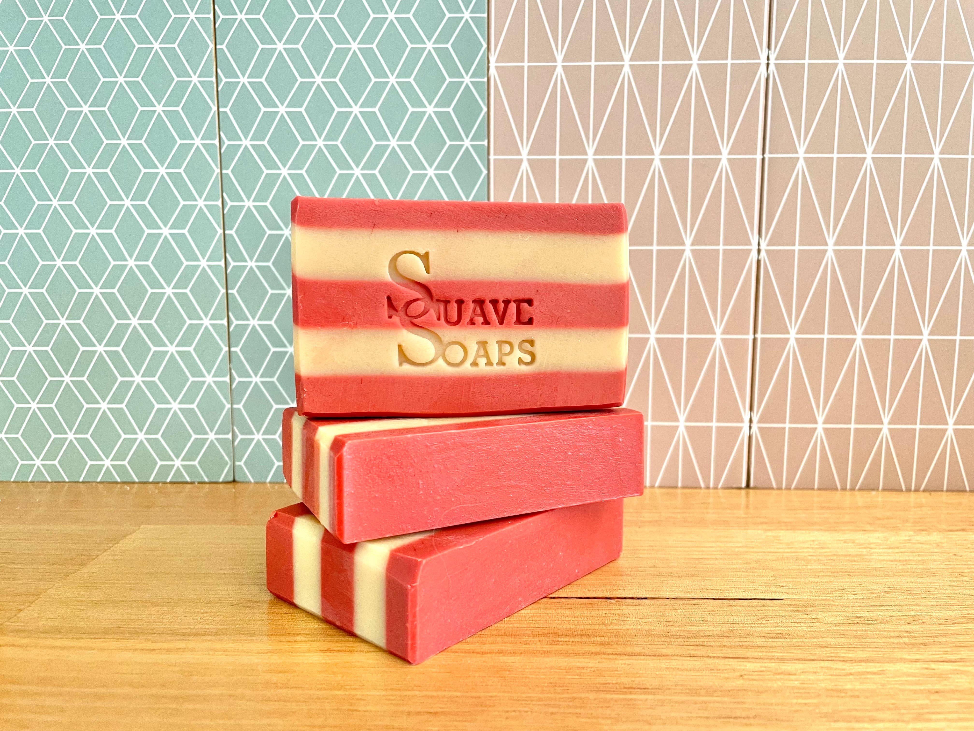 Suave Soaps - Wholesale Bar Soap - Candy Cane Goat Milk Soap0