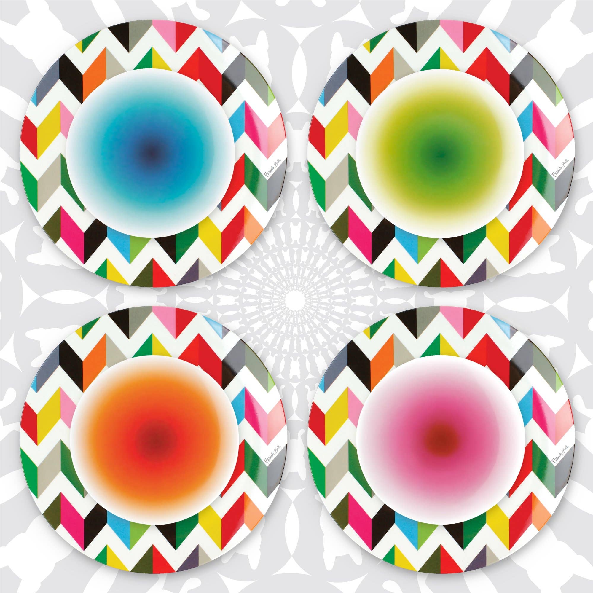 French Bull - Wholesale Appetizer Serveware - Ombré 7" Appetizer Plate - Set of 43