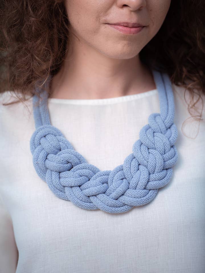 Maddie Knotted cotton rope necklace for wholesale by Besoph